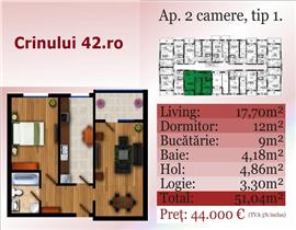 Direct DezvoltatorZona Militari Ap 2 cam decomandat